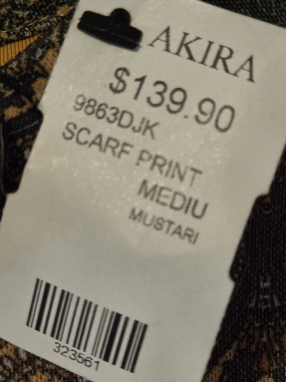 AKIRA Mustard Yellow & Brown Paisley High-Low Dress Size M - Picture 4 of 16